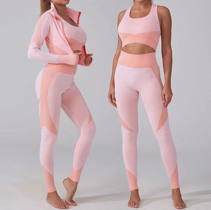 Gymwear 3PCS - Bubble Gum Rose