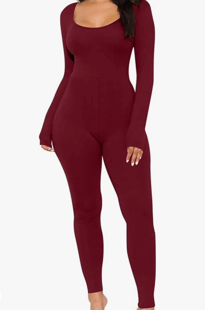 Playsuit - Deep Red Bordeaux